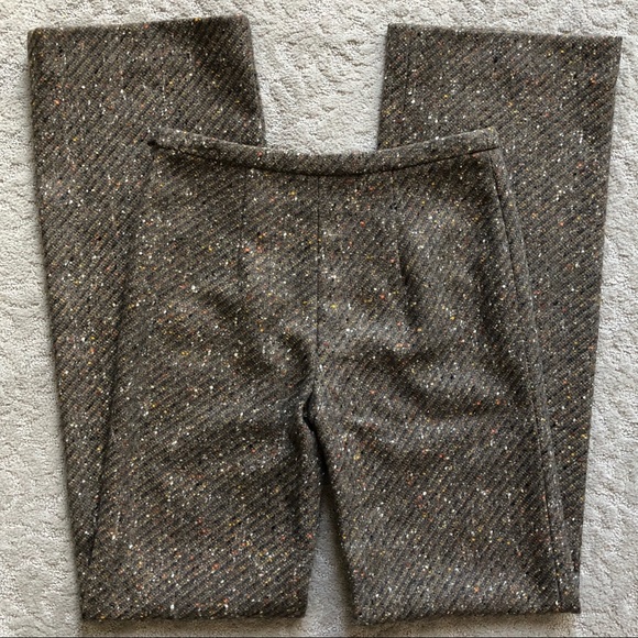 Valentino Brown Wool Tweed Trousers Size 4 - Picture 3 of 7